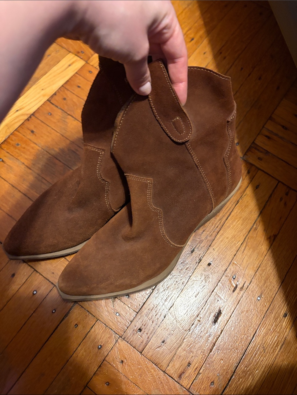 Steve Madden Brown Suede Ankle Booties